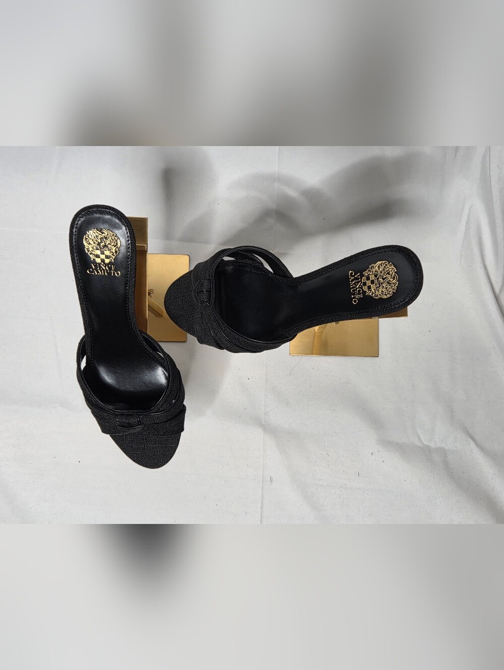 Vince Camuto Black Bow Kitten Heel Slide Sandals – Size 10 Medium (M) - Picture 3 of 6